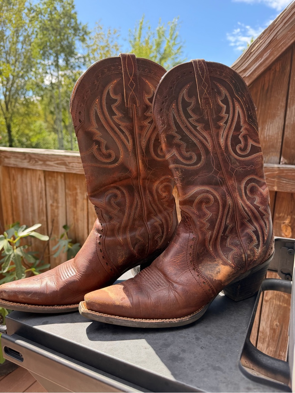 Women’s Brown Leather Western Cowboy Boots